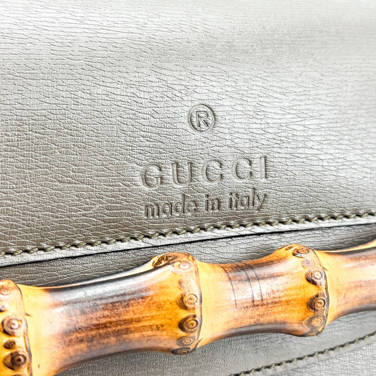 Gucci Bamboo Bullet Top Handle Leather, Brown, Leather, Handbag