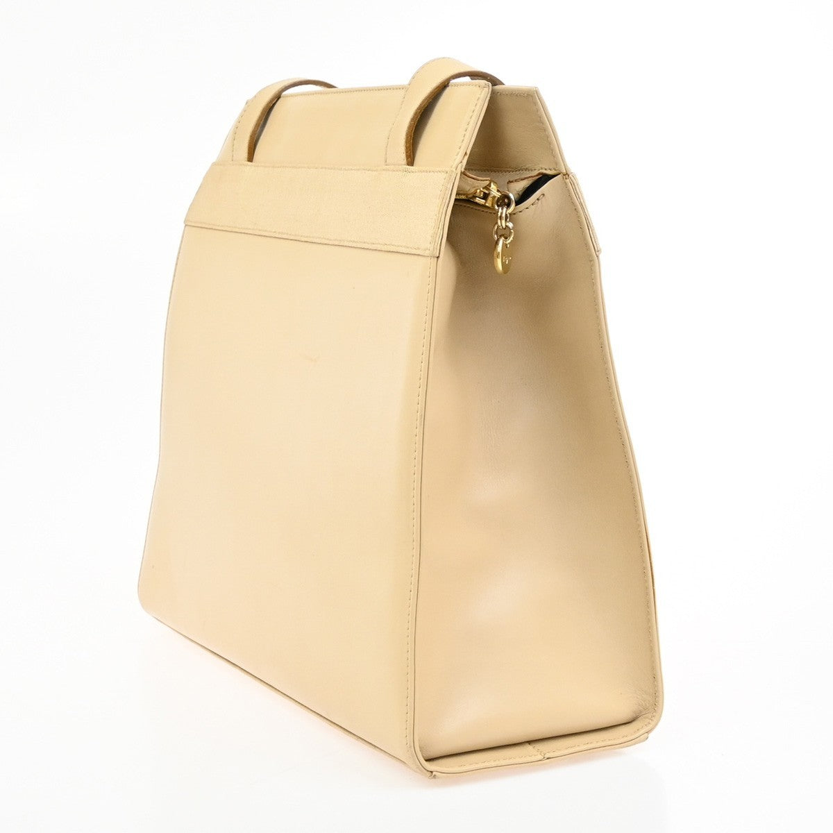Salvatore Ferragamo Vala Leather, Beige, Leather, Shoulder Bag