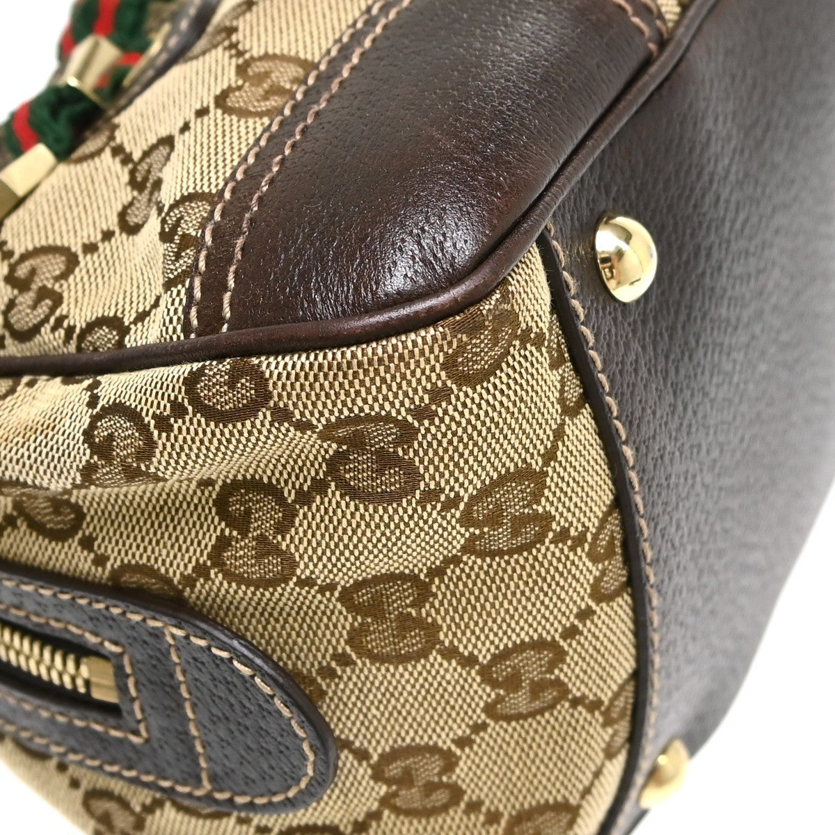 Gucci Princy Boston Bag (Outlet) GG Coated Canvas, Beige, Canvas, Tote Bag