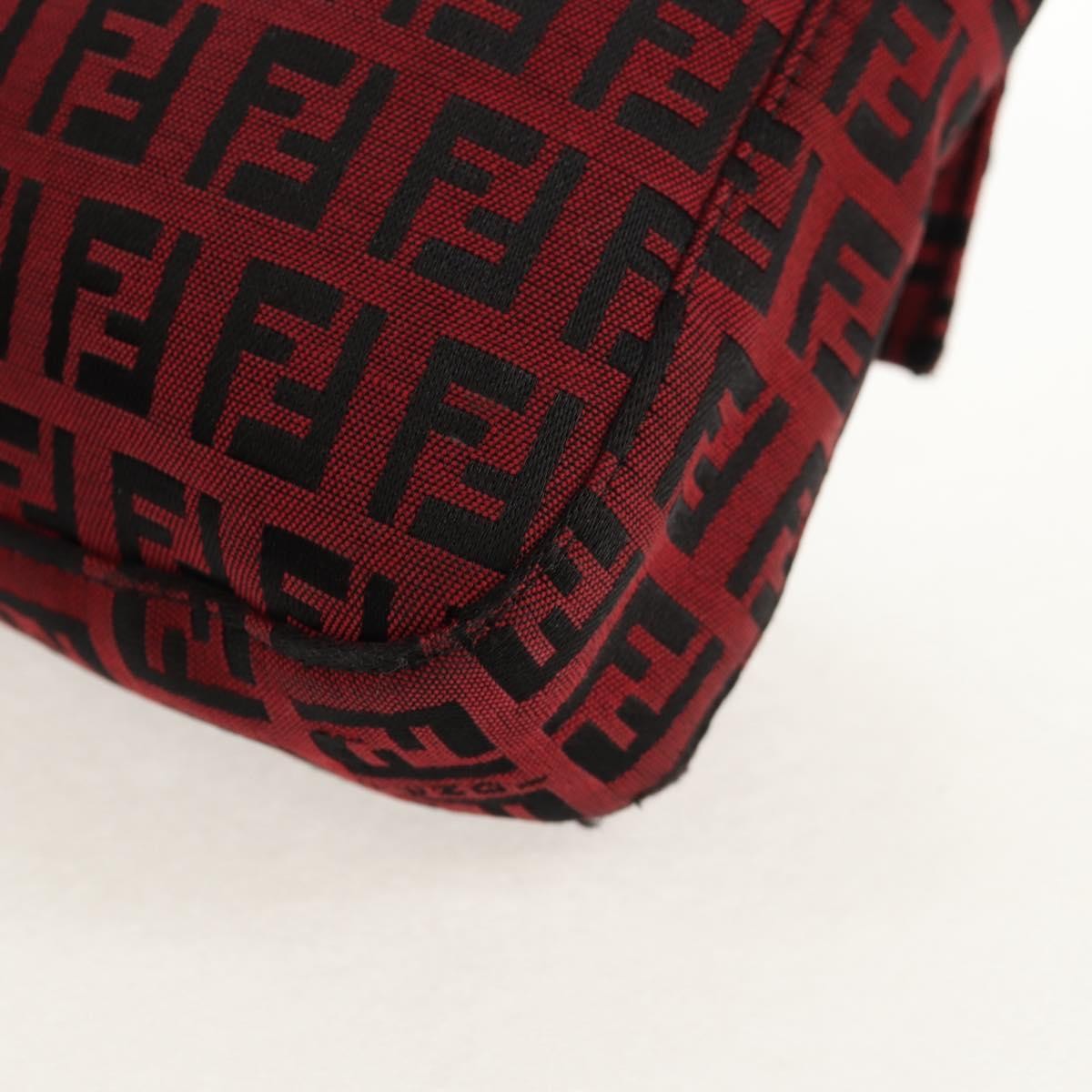 Fendi Baguette Zucchino Canvas, Red, Canvas, Handbag