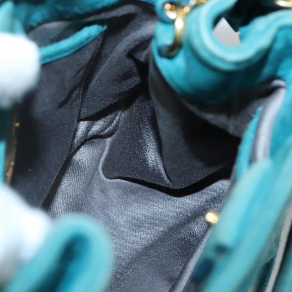 Miu Miu Shoulder Bag Suede leather, BLUE, SUEDE, Shoulder bag