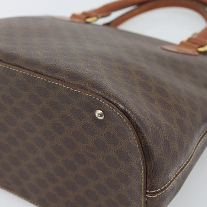 Celine Vintage Handbag Toile Céline, Brown, PVC, Handbag