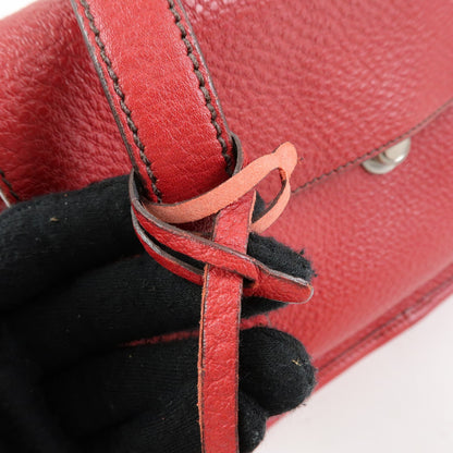 Prada Shoulder Leather, Red, Leather, Shoulder Bag