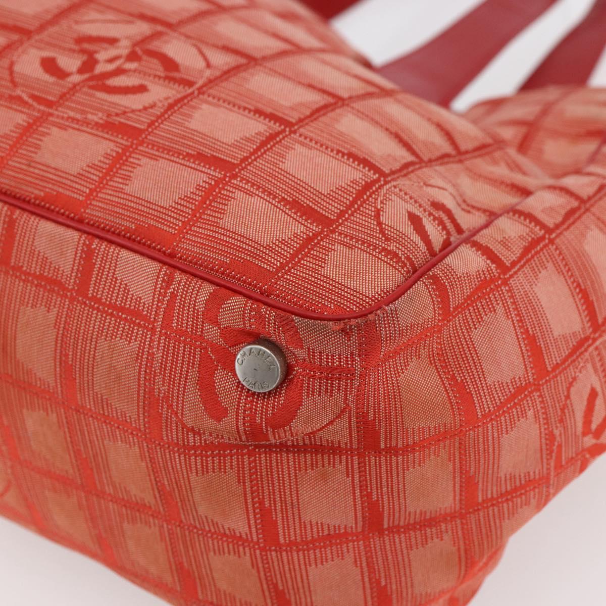 Chanel Travel Line Tote Nylon, RED, NYLON, Tote bag