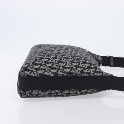 Christian Dior Vintage Trotter Messenger Diorissimo Canvas, Gray, Canvas, Handbag