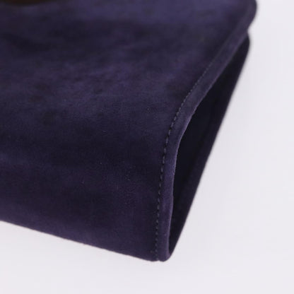 Salvatore Ferragamo Vintage Gancini Chain Suede, Purple, Suede, Shoulder Bag