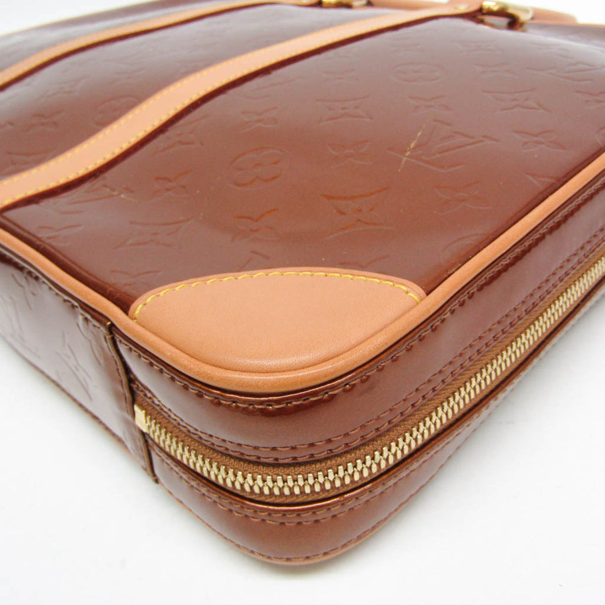 Louis Vuitton Vandam Monogram Vernis, Brown, Patent Leather, Handbag