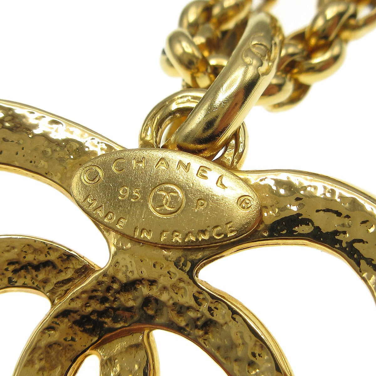 Chanel CC Heart Pendant Metal, Gold, Gold Plated, Necklace
