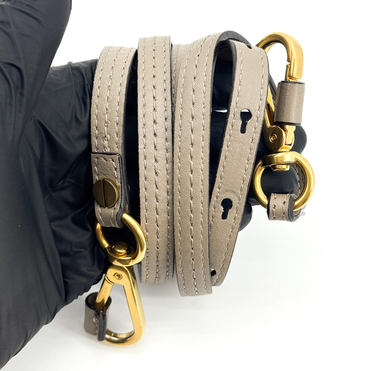 Chloe Nile Crocodile Embossed Leather, Brown, Leather, Crossbody Bag