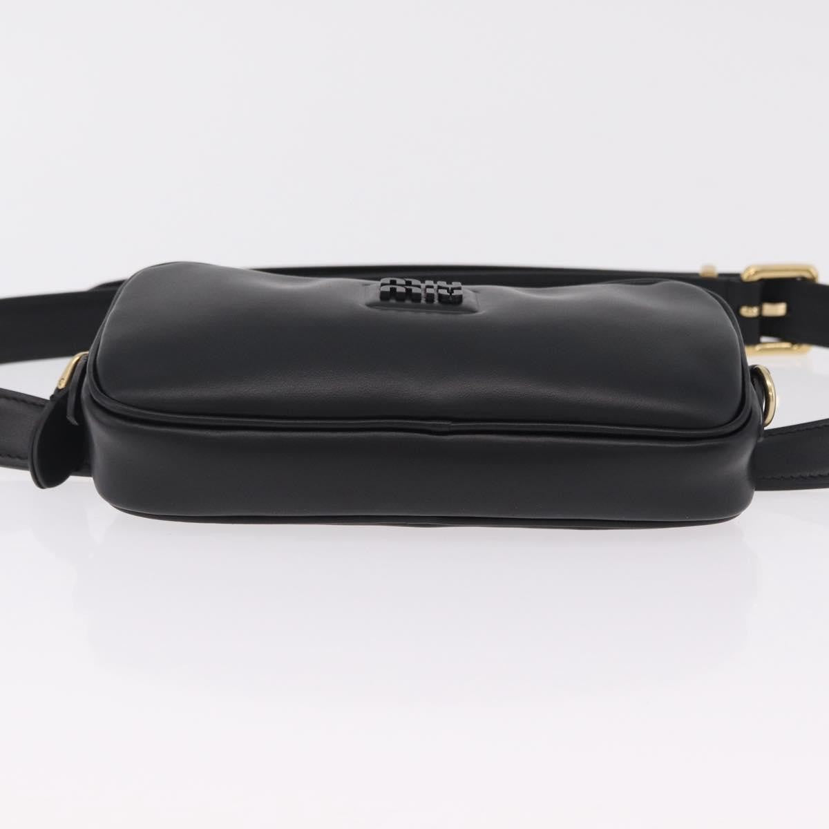 Miu Miu Arcadie Camera Leather, Black, Leather, Handbag