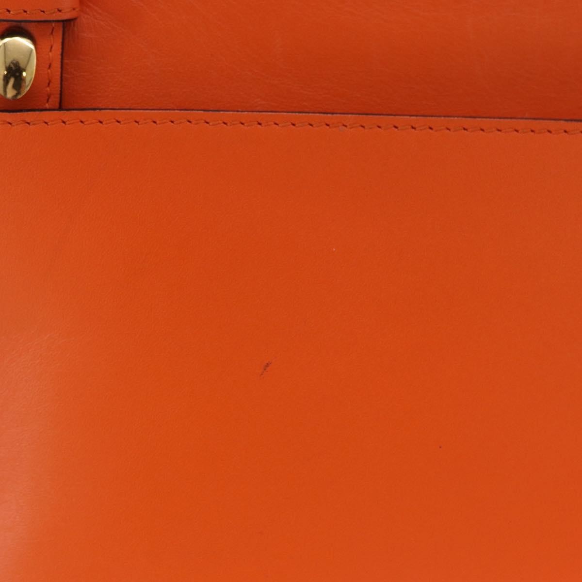 Loewe T Messenger Leather, Orange, Leather, Crossbody Bag