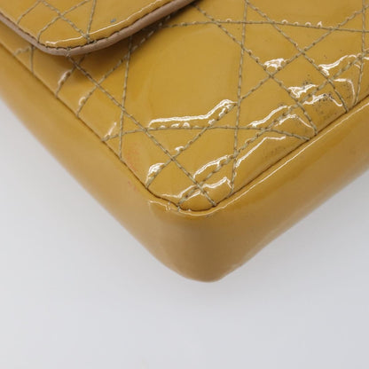 Christian Dior New Lock Cannage Quilt Patent, Yellow, Patent Leather, Clutch