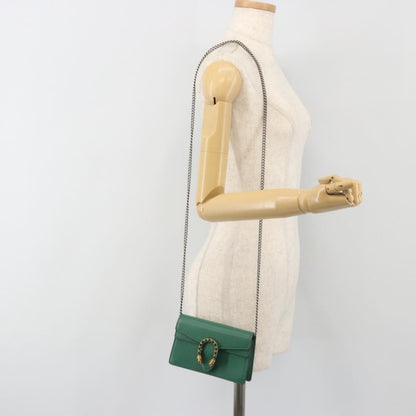 Gucci Dionysus Leather, Green, Leather, Shoulder Bag