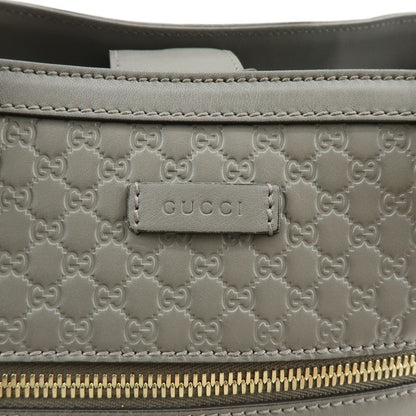 Gucci Zip Pocket Soft Microguccissima Leather, Gray, Leather, Tote Bag