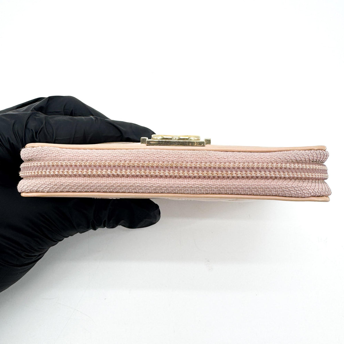Chanel Boy Zip Around Quilted Patent, Pink, Patent Leather, Wallet