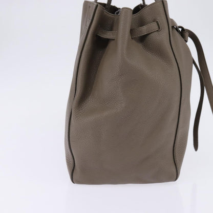 Celine Phantom Cabas Leather, GRAY, LEATHER, Tote bag