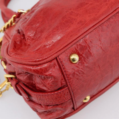 Miu Miu Coffer Convertible Satchel Matelasse Leather, Red, Leather, Handbag