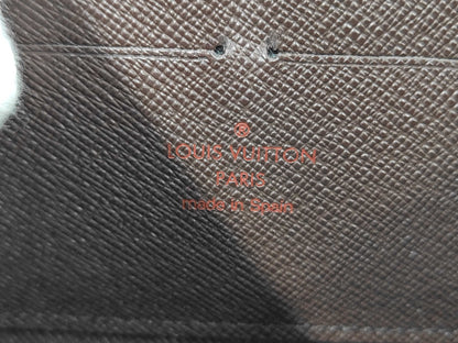 Louis Vuitton Zippy Damier, Brown, Canvas, Wallet