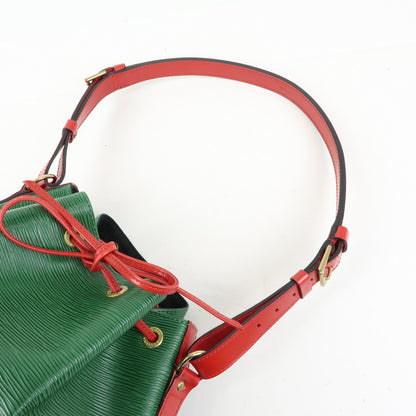 Louis Vuitton Bicolor Petit Noe Epi Leather, Green, Leather, Handbag