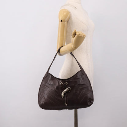 Cartier Panthère Shoulder Leather, Brown, Leather, Shoulder Bag