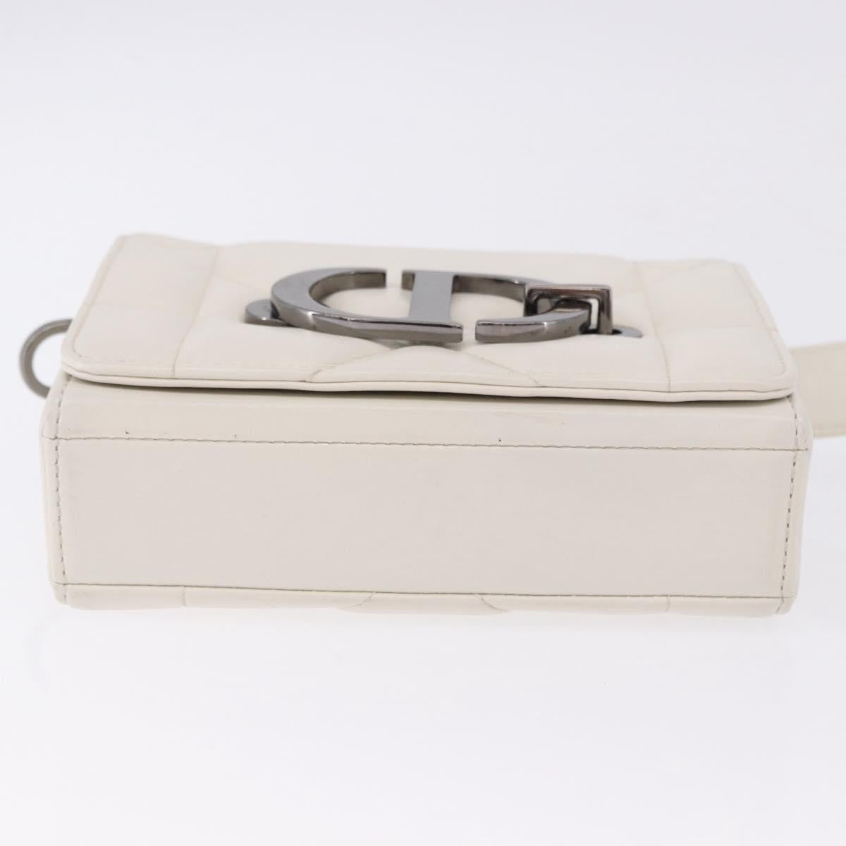 Christian Dior Caro Leather, White, Leather, Handbag