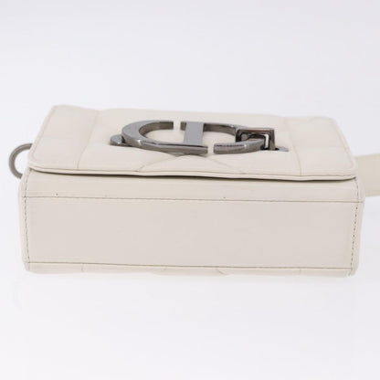 Christian Dior Caro Leather, White, Leather, Handbag
