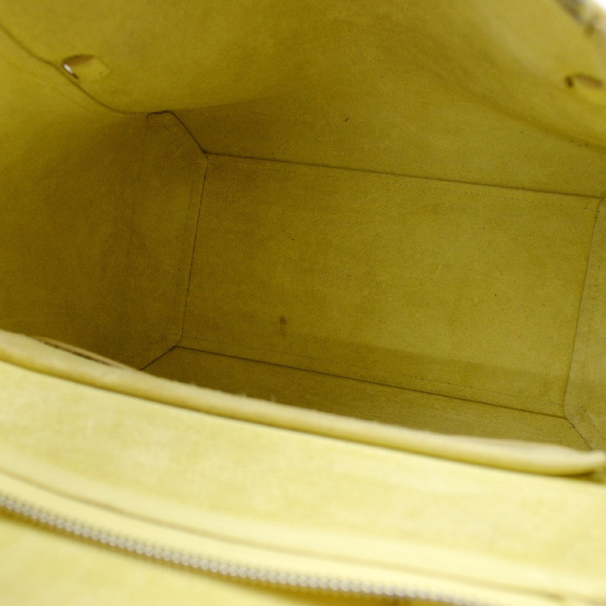 Celine Belt Leather, Yellow, Leather, Handbag