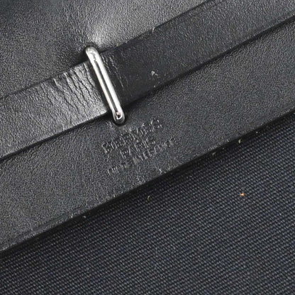 Hermes Herbag Toile and Leather, Black, Canvas, Handbag