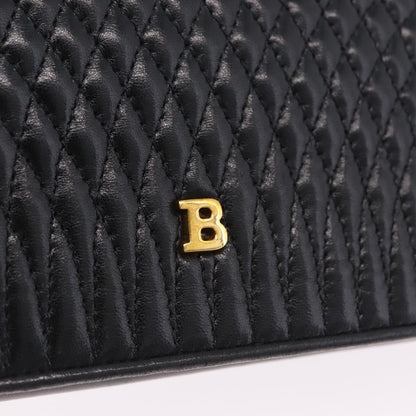 Bally Vintage Quilted Leather, Black, Leather, Shoulder Bag