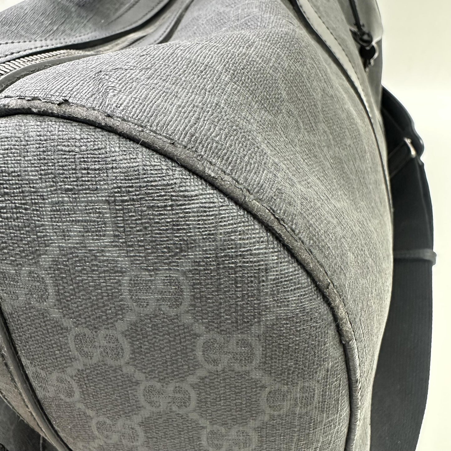 Gucci GG Supreme Carry-On Duffle Bag GG Canvas and Leather, Black, Canvas, Travel Bag