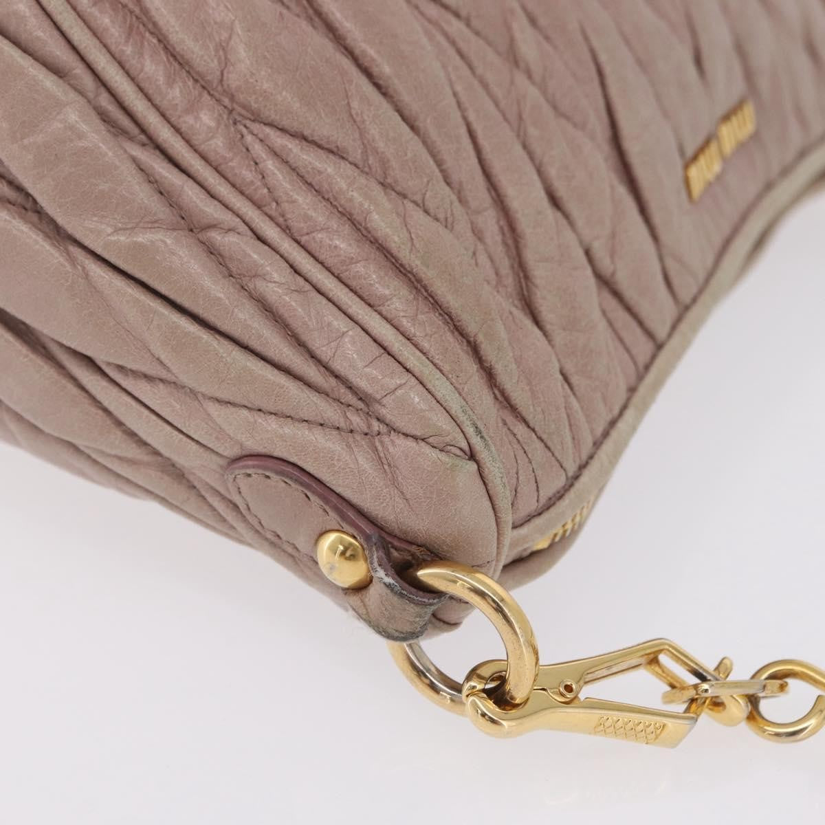 Miu Miu Shoulder Matelasse Leather, Pink, Leather, Shoulder Bag