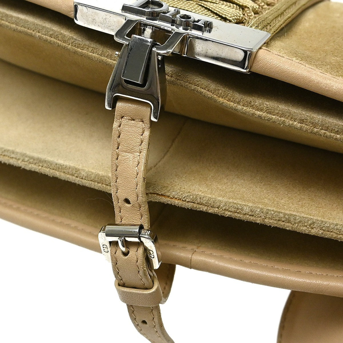 Christian Dior Admit It Suede, Beige, Suede, Shoulder Bag