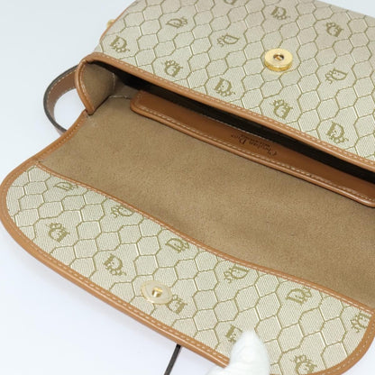 Christian Dior Vintage Honeycomb Canvas, Beige, Canvas, Shoulder Bag