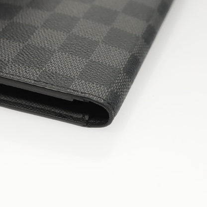 Louis Vuitton Brazza Long Bifold Damier, Gray, Canvas, Wallet