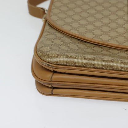 Celine Vintage Macadam Canvas and Leather, Beige, Canvas, Handbag