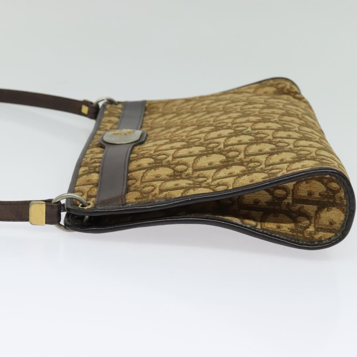 Christian Dior Vintage Trotter Canvas, Brown, Canvas, Shoulder Bag