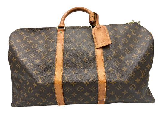 Louis Vuitton Keepall Bag Monogram Canvas, Brown, Canvas, Travel Bag
