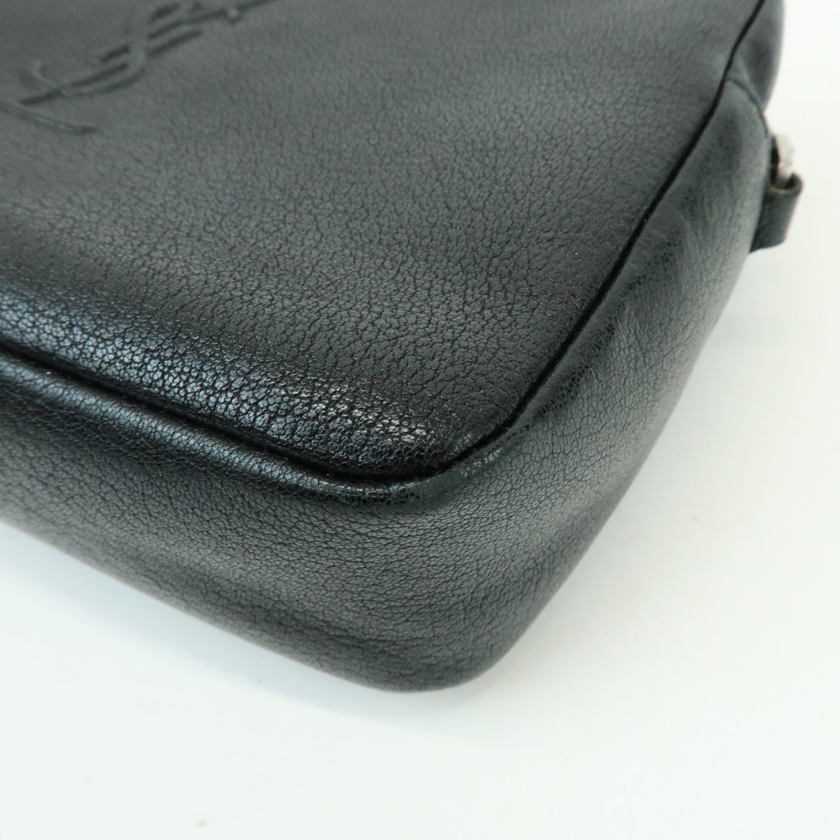 Saint Laurent Lou Camera Leather, Black, Leather, Handbag