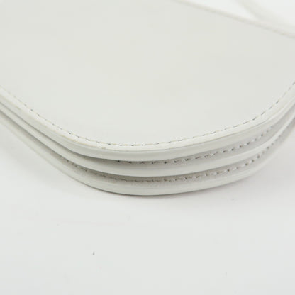Burberry Olympia Flap Leather, White, Leather, Handbag