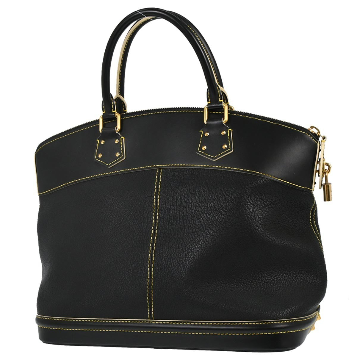 Louis Vuitton Suhali Lockit Leather, Black, Leather, Handbag
