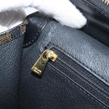Celine Vintage Macadam Canvas, Black, PVC, Tote Bag