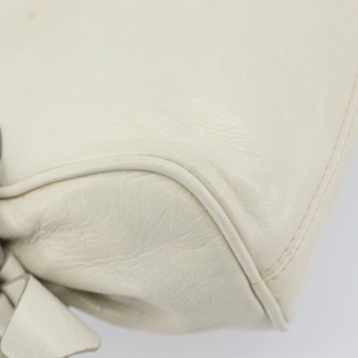 Miu Miu Beau Top Handle Leather, White, Leather, Handbag