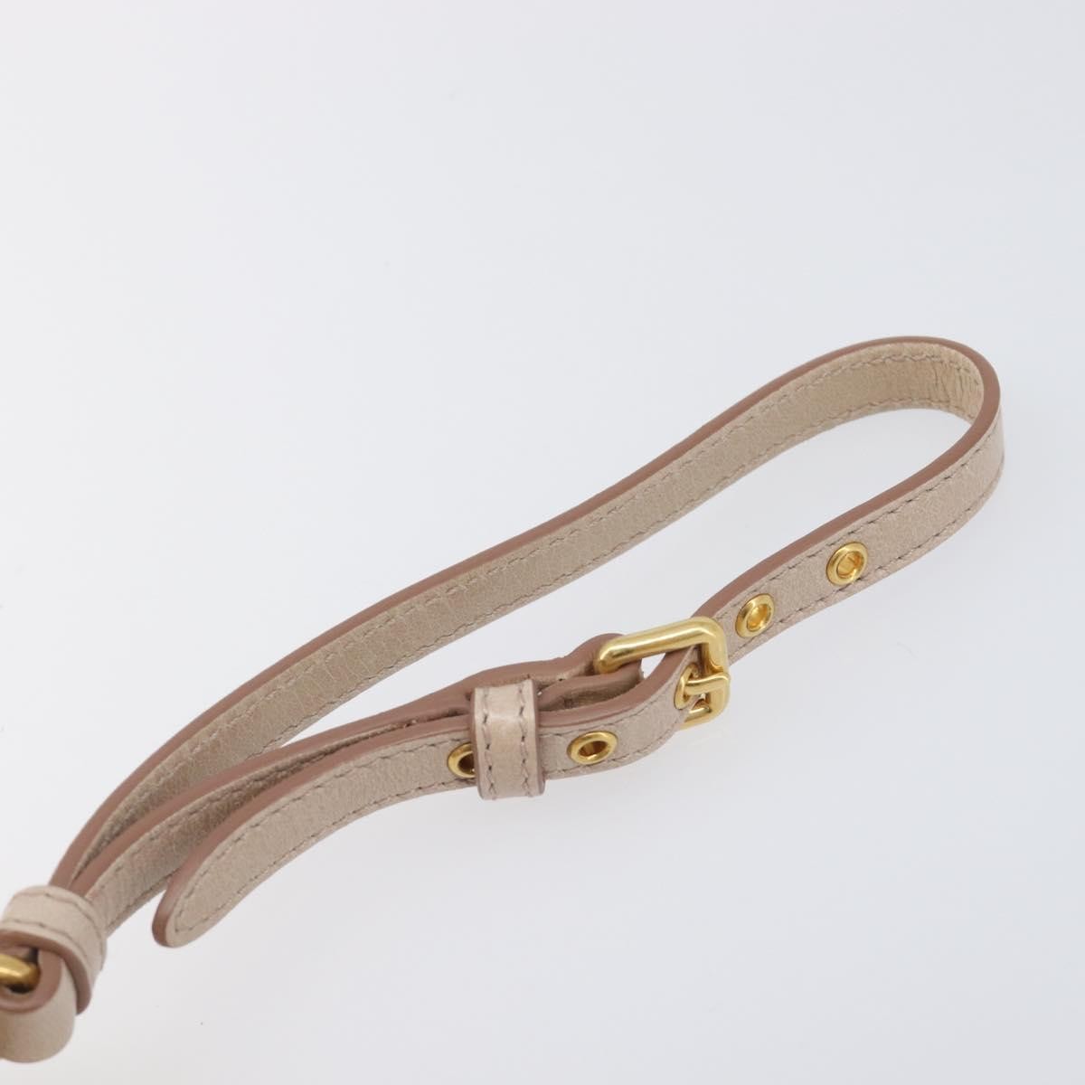 Miu Miu Zip Wristlet Matelasse Leather, Beige, Leather, Clutch