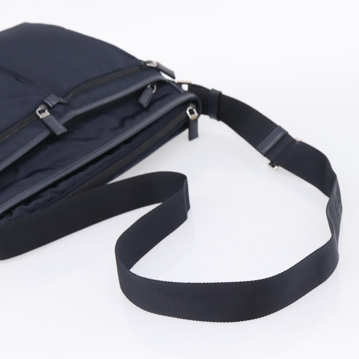 Prada Shoulder Tessuto, Navy, Nylon, Shoulder Bag
