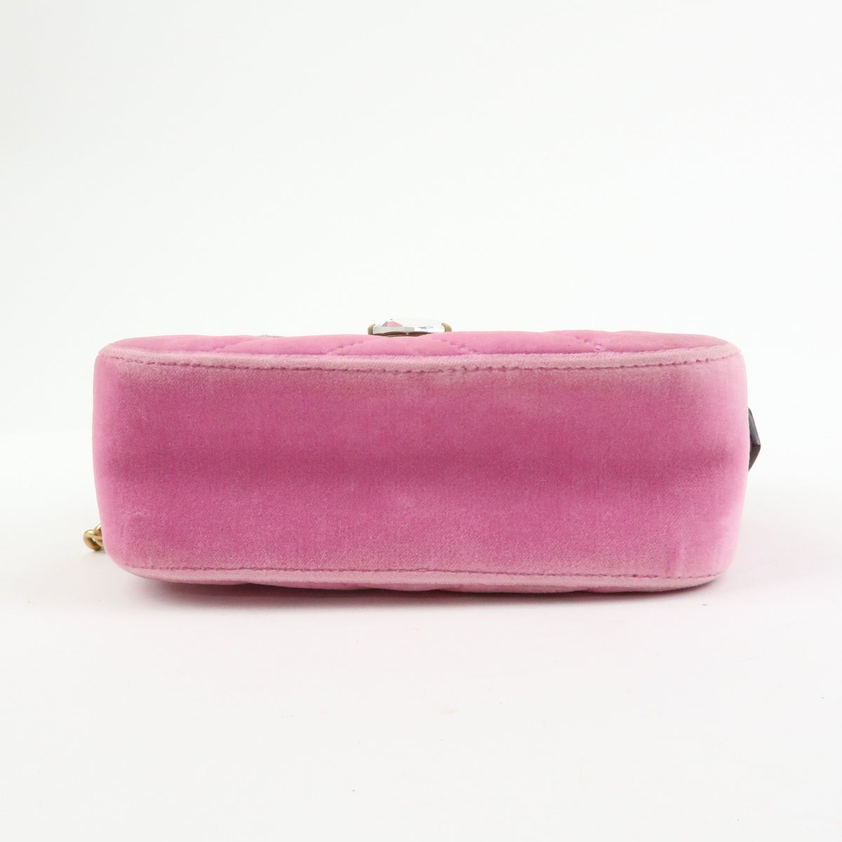 Gucci GG Marmont Crystal Embellished Matelasse Velvet, Pink, Velvet, Shoulder Bag