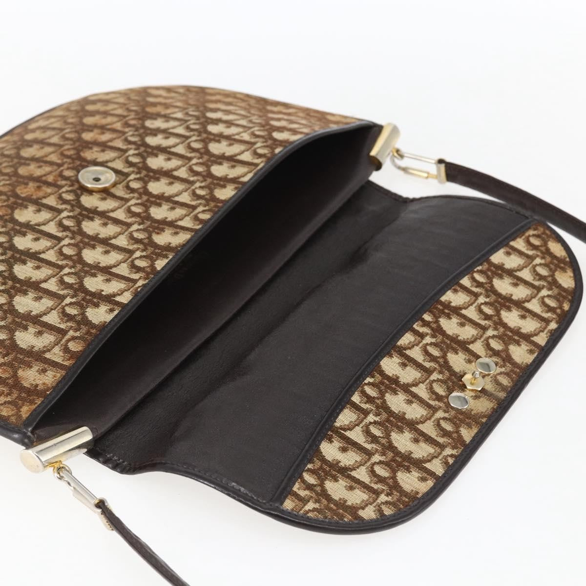 Christian Dior Vintage Trotter Canvas, Brown, Canvas, Shoulder Bag