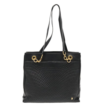 Bally Vintage Quilted Leather, Black, Leather, Shoulder Bag