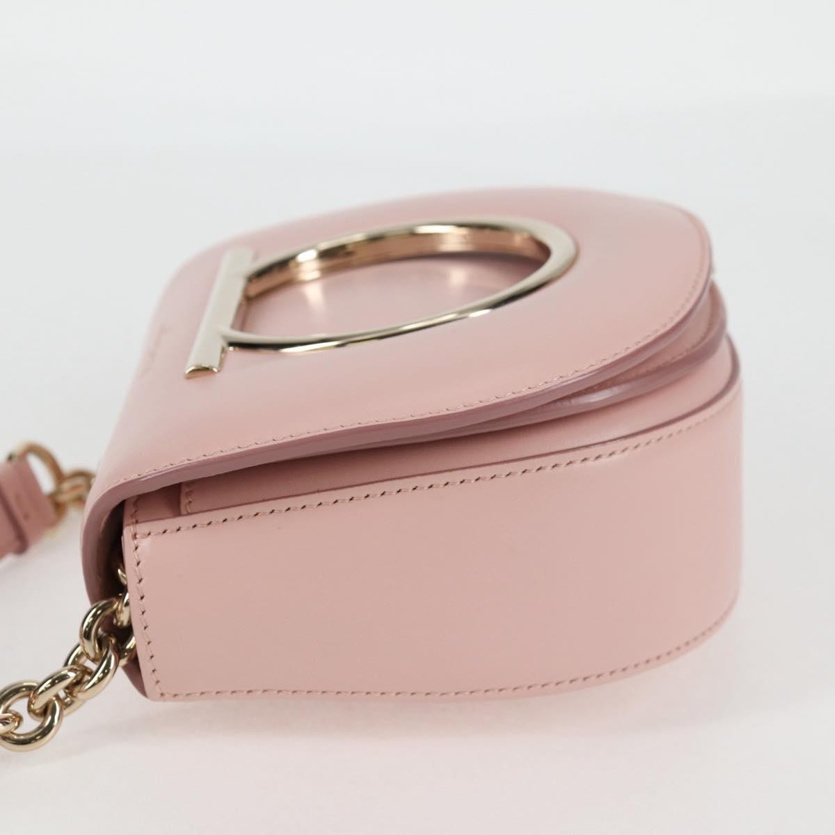 Salvatore Ferragamo Vela Flap Leather, Pink, Leather, Crossbody Bag