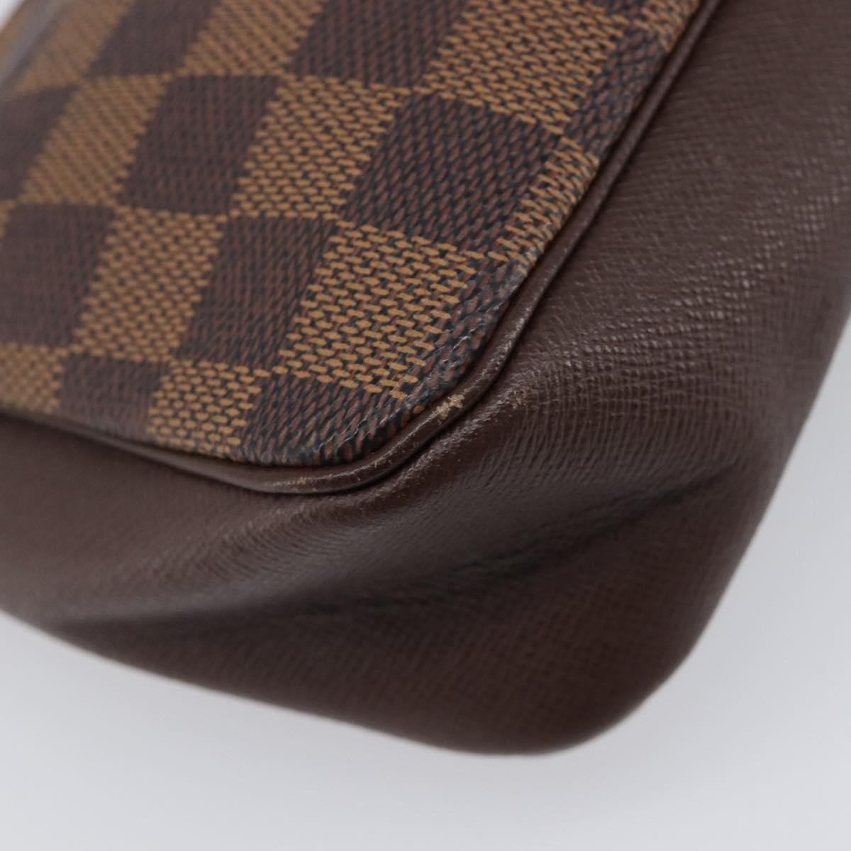 Louis Vuitton Trousse Make Up Damier, Brown, Canvas, Clutch