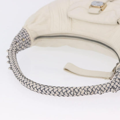 Fendi Spy Pocket Hobo Leather, White, Leather, Handbag